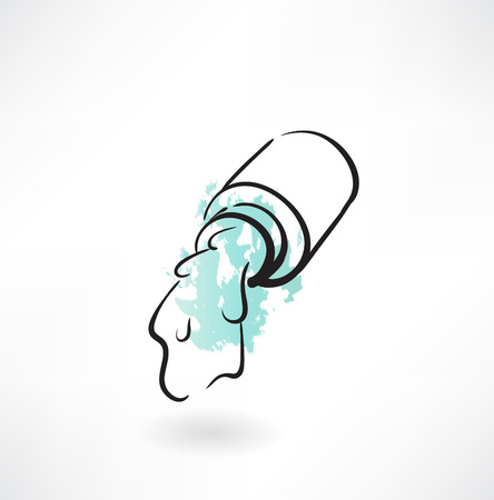 medical can grunge iconのイラスト素材