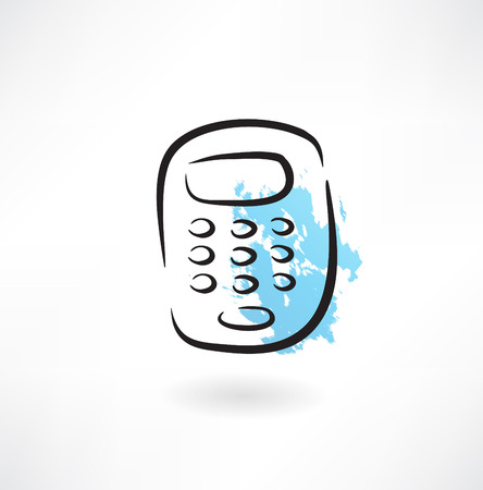 calculator grunge iconのイラスト素材