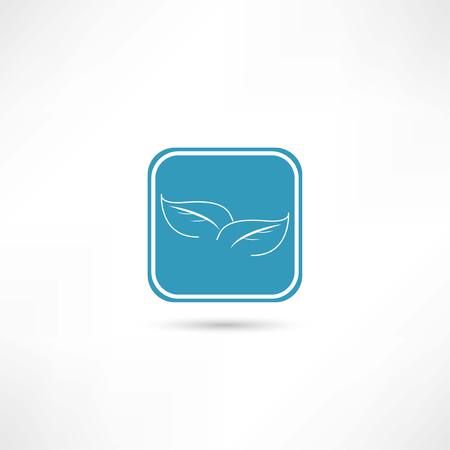 leafs iconのイラスト素材