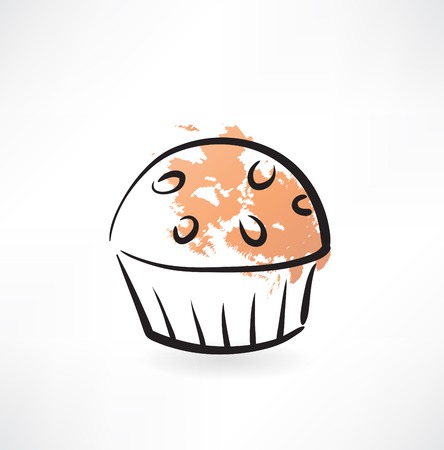 muffin grunge iconのイラスト素材