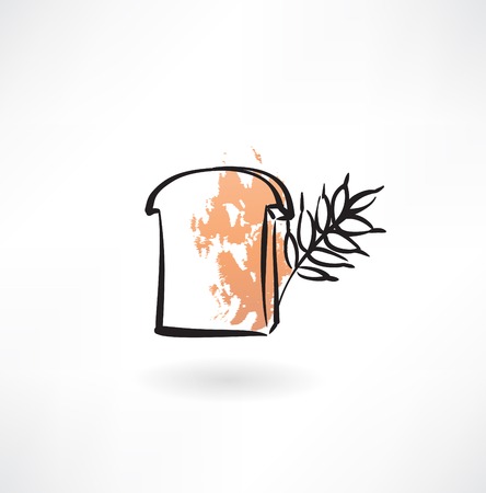 rye bread grunge iconのイラスト素材
