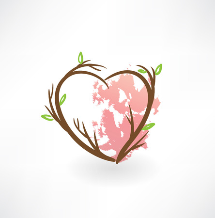 love tree grunge iconのイラスト素材
