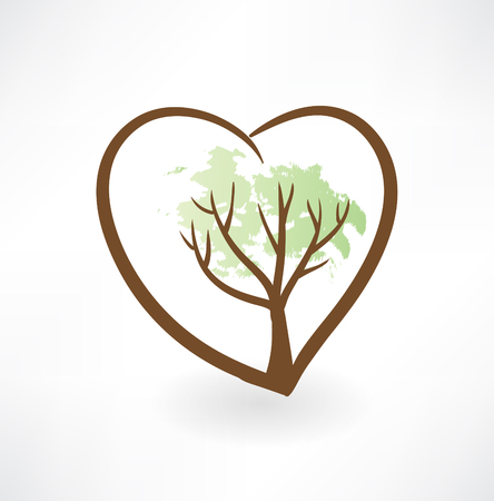 tree grunge iconのイラスト素材