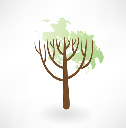 tree grunge iconのイラスト素材
