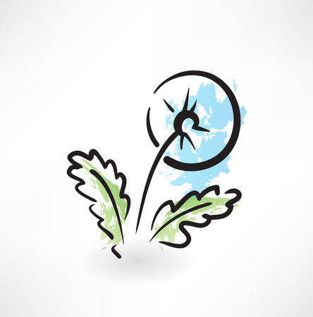 dandelion grunge iconのイラスト素材
