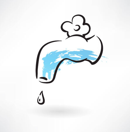 faucet grunge iconのイラスト素材