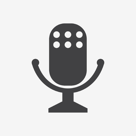 Microphone Vector icon isolatedのイラスト素材