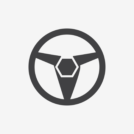 Car, vehicle or automobile steering wheel icon or symbol- vector graphic.のイラスト素材