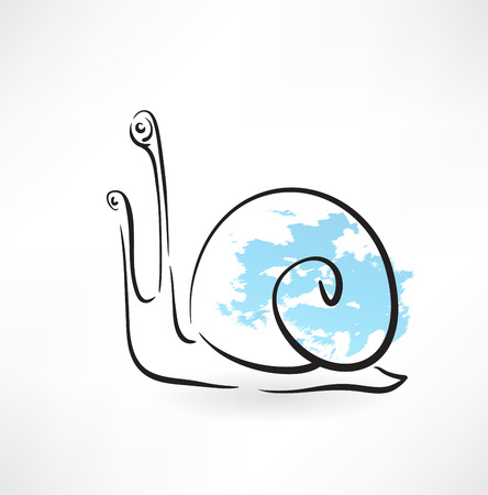 snail grunge iconのイラスト素材