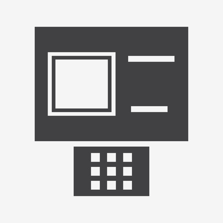 ATM. Single flat icon.のイラスト素材