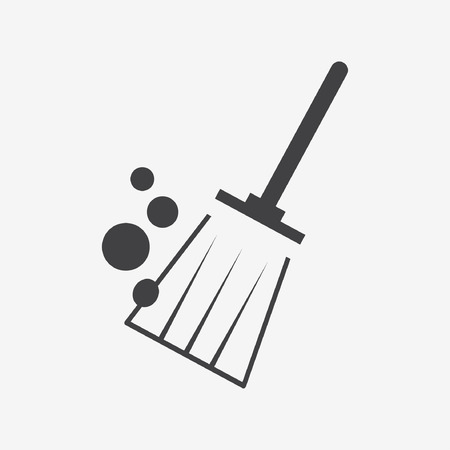 broom brush iconのイラスト素材