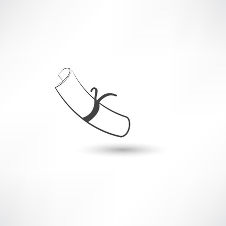rolled letter iconのイラスト素材