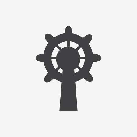 Ship steering wheel iconのイラスト素材