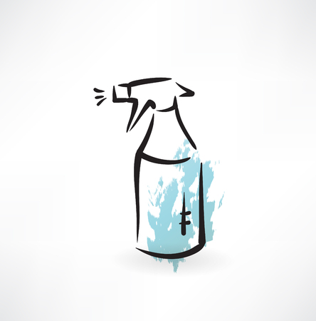 spray cleaning grunge iconのイラスト素材