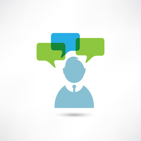 man speaking iconのイラスト素材