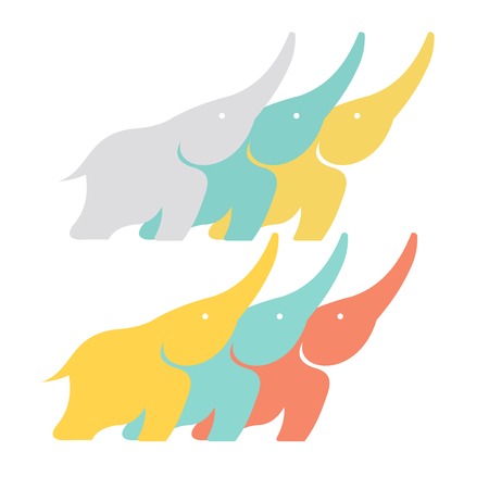 Cute Elephant - Vector File EPS10のイラスト素材