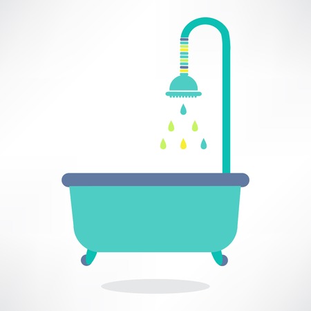Bathroom shower vector iconのイラスト素材
