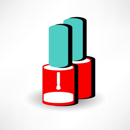 Vector manicure-pedicure set with nails, nail polish, scissors, manicure equipment. Can be used for beauty salon decoration and design, promotionのイラスト素材