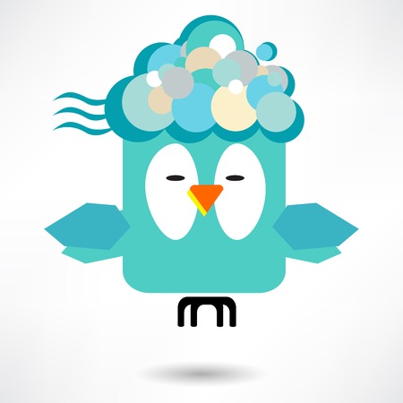 fly of bird to hand. creative ideaのイラスト素材