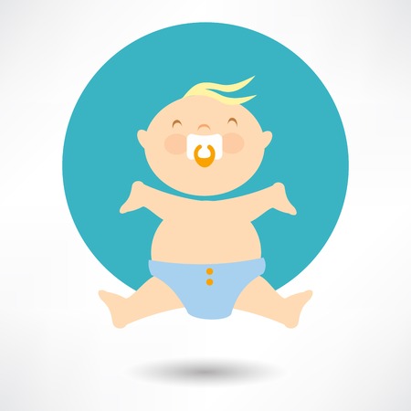 hand drawing cartoon happy kids playingのイラスト素材