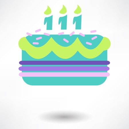Birthday cake web iconのイラスト素材