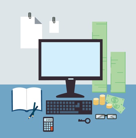 bank employee  illustrationのイラスト素材