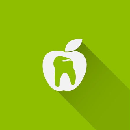 tooth apple iconのイラスト素材