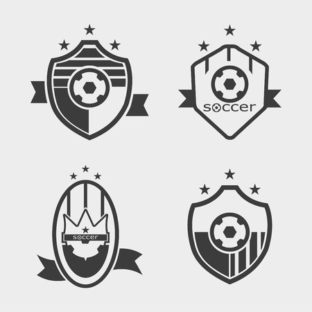 Set of soccer football crests and logo emblem designsのイラスト素材