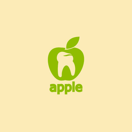 tooth apple iconのイラスト素材