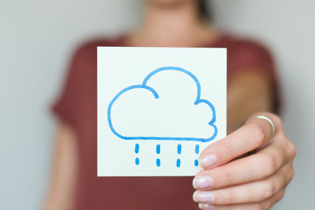 Picture Preview rain in handの写真素材