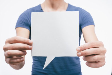 Picture icon think in handの写真素材