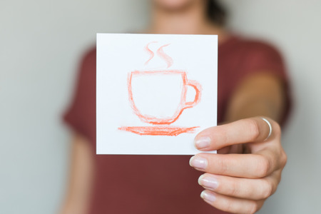 Picture Preview Coffee cup in handの写真素材