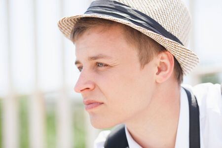 Close-up of a manの写真素材