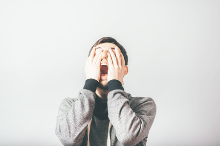 man in despairの写真素材