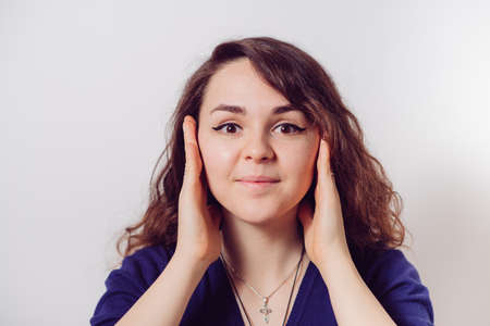 Close ears woman
