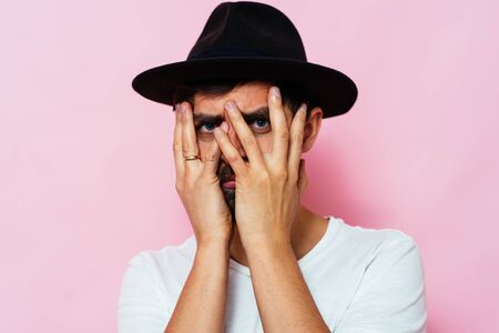 Watch Through his Fingers.の写真素材