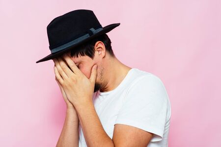 Despair man. studio photo
