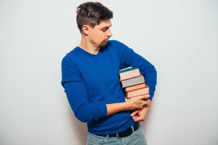 The man with a bookの写真素材