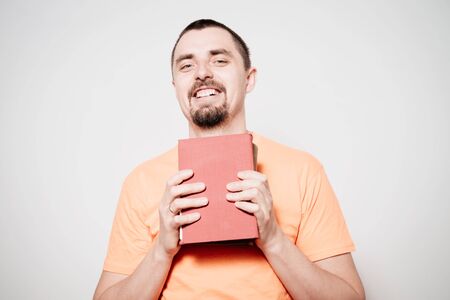 The man with a bookの写真素材