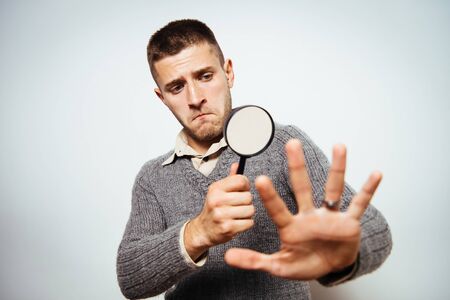 The man with a magnifier