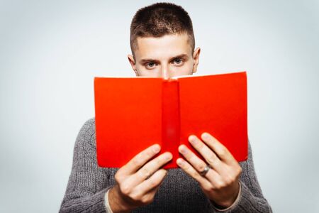 The man with a bookの写真素材