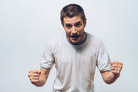 Joyful, a very happy manの写真素材