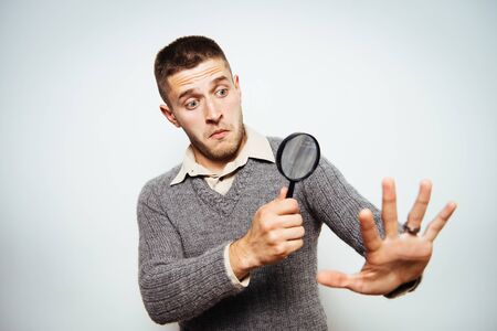 The man with a magnifier