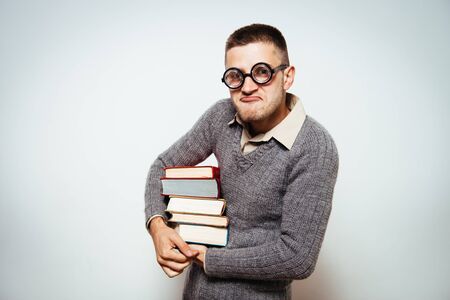 The man with a bookの写真素材