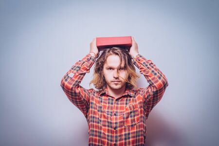 The man with a bookの写真素材