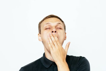 Yawns. Manの写真素材