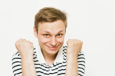 Joyful, a very happy manの写真素材