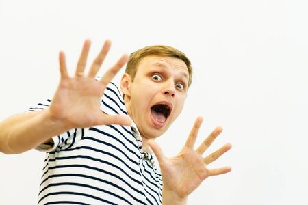 The man is afraid of fear