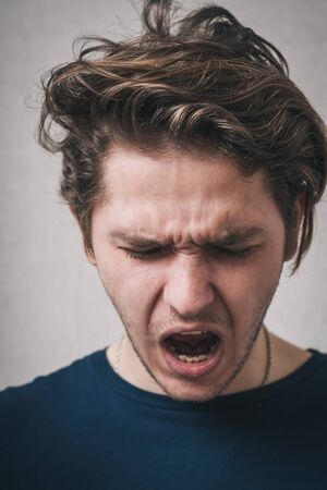 angry man yellingの写真素材