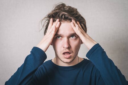 Man has headache
